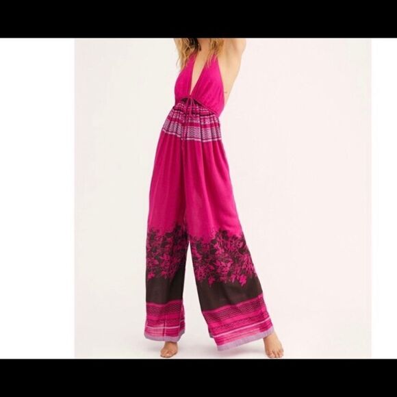 New free people palm beach halter jumpsuit size XS - Picture 7 of 12